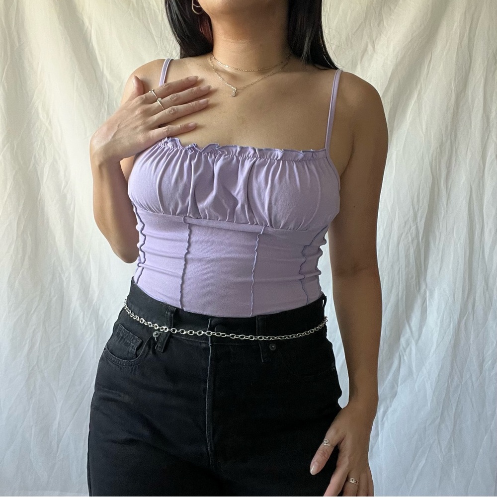 Lavender Ruched Women’s Crop Top